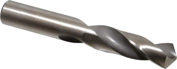Hertel - 25/32" 118° High Speed Steel Screw Machine Drill Bit - Bright Finish, Right Hand Cut, 3-1/4" Flute Length, 5-1/8" OAL - Exact Tool & Supply