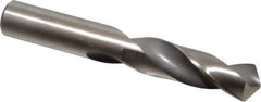 Hertel - 25/32" 118° High Speed Steel Screw Machine Drill Bit - Bright Finish, Right Hand Cut, 3-1/4" Flute Length, 5-1/8" OAL - Exact Tool & Supply