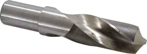 Hertel - 1-3/4" 118° High Speed Steel Screw Machine Drill Bit - Bright Finish, Right Hand Cut, 5-1/8" Flute Length, 8" OAL - Exact Tool & Supply