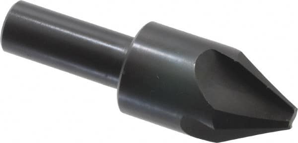 Hertel - 7/8" Head Diam, 1/2" Shank Diam, 4 Flute 60° High Speed Steel Countersink - Exact Tool & Supply