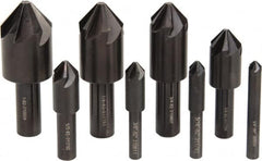 Hertel - 8 Piece, 1/4 to 1" Head Diam, 82° Included Angle, Countersink Set - Exact Tool & Supply