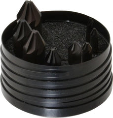 Hertel - 8 Piece, 1/4 to 1" Head Diam, 60° Included Angle, Countersink Set - Exact Tool & Supply