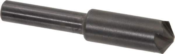 Hertel - 3/8" Head Diam, 1/4" Shank Diam, 4 Flute 120° High Speed Steel Countersink - 1-3/4" OAL, Straight Shank - Exact Tool & Supply