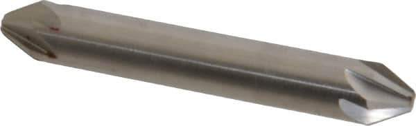 Hertel - 3/8" Head Diam, 3/8" Shank Diam, 6 Flute 60° High Speed Steel Countersink - 2-1/2" OAL, Straight Shank - Exact Tool & Supply
