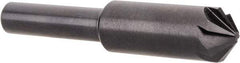 Hertel - 3/8" Head Diam, 1/4" Shank Diam, 6 Flute 100° High Speed Steel Countersink - 2" OAL, Straight Shank - Exact Tool & Supply