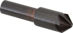 Hertel - 1/2" Head Diam, 3/8" Shank Diam, 6 Flute 90° High Speed Steel Countersink - Exact Tool & Supply