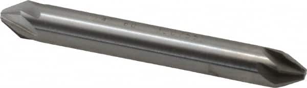 Hertel - 1/4" Head Diam, 1/4" Shank Diam, 6 Flute 60° High Speed Steel Countersink - Exact Tool & Supply