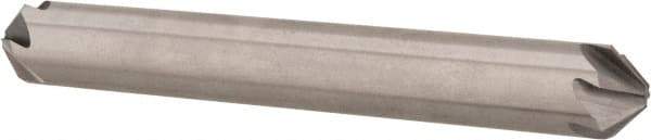 Hertel - 1/4" Head Diam, 1/4" Shank Diam, 6 Flute 90° High Speed Steel Countersink - 2" OAL, Straight Shank - Exact Tool & Supply