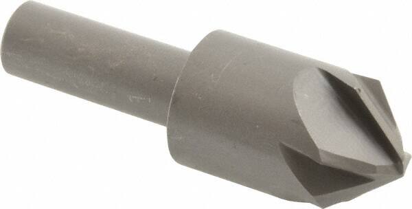 Hertel - 7/8" Head Diam, 1/2" Shank Diam, 6 Flute 90° High Speed Steel Countersink - Exact Tool & Supply
