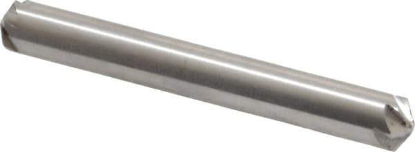 Hertel - 1/4" Head Diam, 1/4" Shank Diam, 6 Flute 120° High Speed Steel Countersink - 2" OAL, Straight Shank - Exact Tool & Supply