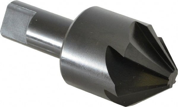 Hertel - 1-1/2" Head Diam, 3/4" Shank Diam, 6 Flute 82° High Speed Steel Countersink - Exact Tool & Supply