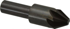 Hertel - 3/4" Head Diam, 1/2" Shank Diam, 6 Flute 60° High Speed Steel Countersink - Exact Tool & Supply