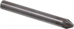 Hertel - 1/4" Head Diam, 1/4" Shank Diam, 6 Flute 60° High Speed Steel Countersink - Exact Tool & Supply