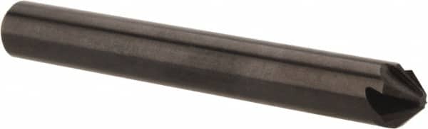 Hertel - 1/4" Head Diam, 1/4" Shank Diam, 6 Flute 82° High Speed Steel Countersink - Exact Tool & Supply