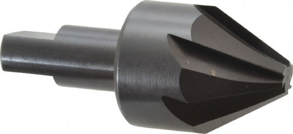 Hertel - 1-1/2" Head Diam, 3/4" Shank Diam, 6 Flute 60° High Speed Steel Countersink - Exact Tool & Supply