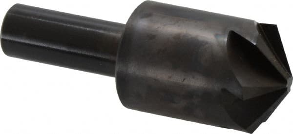 Hertel - 1" Head Diam, 1/2" Shank Diam, 6 Flute 120° High Speed Steel Countersink - Exact Tool & Supply