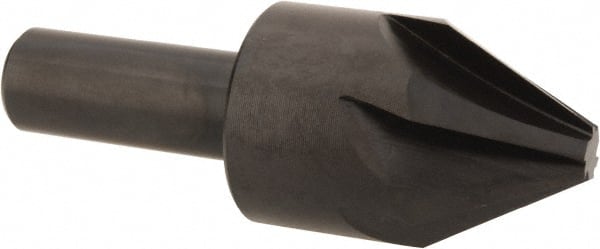 Hertel - 1" Head Diam, 1/2" Shank Diam, 6 Flute 60° High Speed Steel Countersink - Exact Tool & Supply
