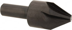 Hertel - 1" Head Diam, 1/2" Shank Diam, 6 Flute 60° High Speed Steel Countersink - Exact Tool & Supply