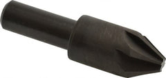 Hertel - 3/4" Head Diam, 1/2" Shank Diam, 6 Flute 60° High Speed Steel Countersink - Exact Tool & Supply
