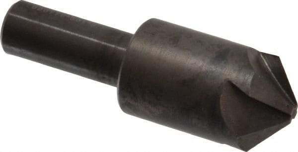 Hertel - 7/8" Head Diam, 1/2" Shank Diam, 4 Flute 100° High Speed Steel Countersink - 2-13/16" OAL, Straight Shank - Exact Tool & Supply