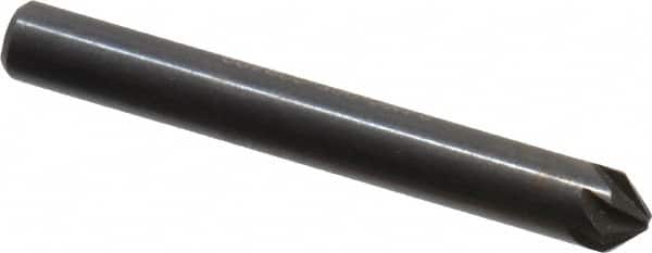 Hertel - 3/16" Head Diam, 3/16" Shank Diam, 6 Flute 90° High Speed Steel Countersink - Exact Tool & Supply
