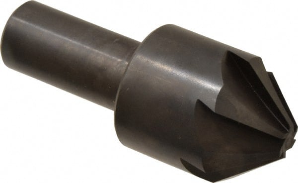 Hertel - 1-3/4" Head Diam, 1" Shank Diam, 6 Flute 82° High Speed Steel Countersink - Exact Tool & Supply