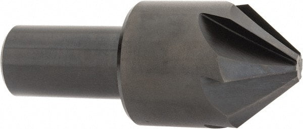 Hertel - 1-1/4" Head Diam, 3/4" Shank Diam, 6 Flute 82° High Speed Steel Countersink - Exact Tool & Supply