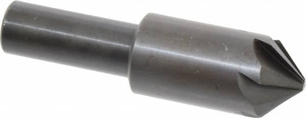 Hertel - 3/4" Head Diam, 1/2" Shank Diam, 6 Flute 90° High Speed Steel Countersink - Exact Tool & Supply
