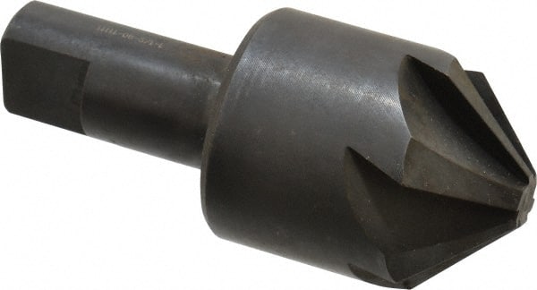 Hertel - 1-1/2" Head Diam, 3/4" Shank Diam, 6 Flute 90° High Speed Steel Countersink - Exact Tool & Supply