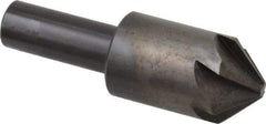 Hertel - 7/8" Head Diam, 1/2" Shank Diam, 6 Flute 90° High Speed Steel Countersink - 2-3/4" OAL, Straight Shank - Exact Tool & Supply