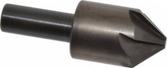 Hertel - 1" Head Diam, 1/2" Shank Diam, 6 Flute 82° High Speed Steel Countersink - Exact Tool & Supply