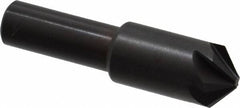 Hertel - 1/2" Head Diam, 3/8" Shank Diam, 6 Flute 100° High Speed Steel Countersink - Exact Tool & Supply