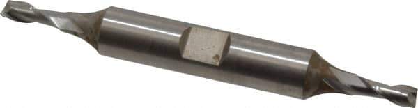 Hertel - 4mm, 7/16" LOC, 3/8" Shank Diam, 3-1/8" OAL, 2 Flute, Cobalt Square End Mill - Double End, Uncoated, Centercutting - Exact Tool & Supply
