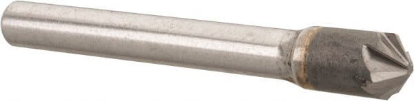 Hertel - 5/16" Head Diam, 1/4" Shank Diam, 6 Flute 100° Solid Carbide Countersink - Exact Tool & Supply