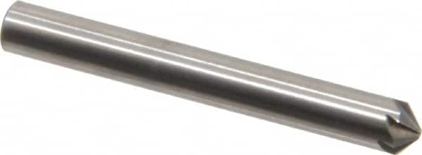 Hertel - 3/16" Head Diam, 3/16" Shank Diam, 6 Flute 100° Solid Carbide Countersink - Exact Tool & Supply