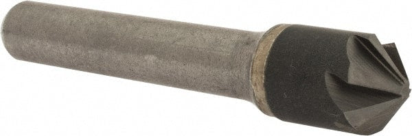 Hertel - 1/2" Head Diam, 3/8" Shank Diam, 6 Flute 100° Solid Carbide Countersink - Exact Tool & Supply