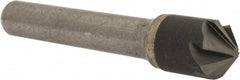 Hertel - 1/2" Head Diam, 3/8" Shank Diam, 6 Flute 100° Solid Carbide Countersink - Exact Tool & Supply