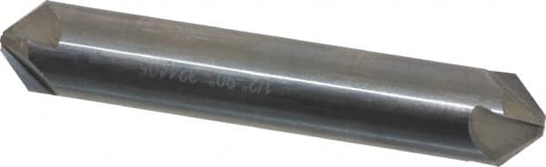 Hertel - 1/2" Head Diam, 1/2" Shank Diam, 4 Flute 90° Solid Carbide Countersink - Exact Tool & Supply