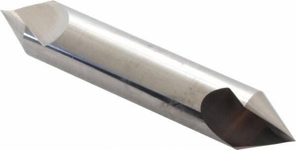 Hertel - 5/8" Head Diam, 5/8" Shank Diam, 1 Flute 60° Solid Carbide Countersink - Exact Tool & Supply