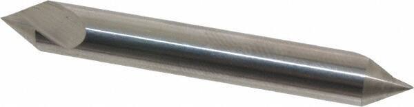 Hertel - 1/4" Head Diam, 1/4" Shank Diam, 1 Flute 60° Solid Carbide Countersink - 2" OAL, Straight Shank - Exact Tool & Supply