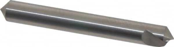Hertel - 1/4" Head Diam, 1/4" Shank Diam, 1 Flute 100° Solid Carbide Countersink - Exact Tool & Supply