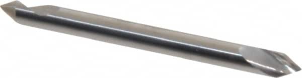 Hertel - 1/8" Head Diam, 1/8" Shank Diam, 1 Flute 60° Solid Carbide Countersink - Exact Tool & Supply