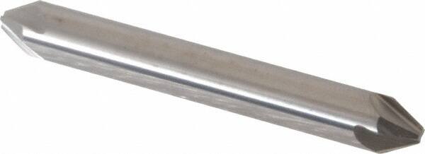 Hertel - 1/4" Head Diam, 1/4" Shank Diam, 4 Flute 60° Solid Carbide Countersink - Exact Tool & Supply