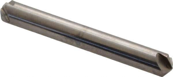 Hertel - 1/4" Head Diam, 1/4" Shank Diam, 4 Flute 110° Solid Carbide Countersink - 2" OAL, Straight Shank - Exact Tool & Supply