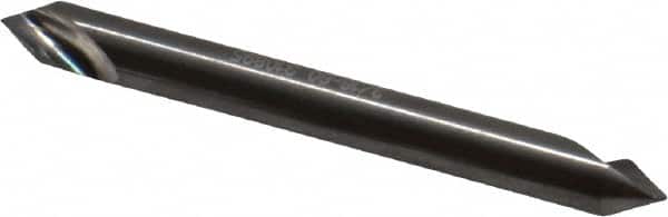 Hertel - 3/16" Head Diam, 3/16" Shank Diam, 1 Flute 60° Solid Carbide Countersink - Exact Tool & Supply