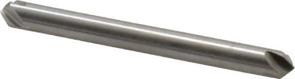 Hertel - 3/16" Head Diam, 3/16" Shank Diam, 4 Flute 90° High Speed Steel Countersink - 1-7/8" OAL, Straight Shank - Exact Tool & Supply