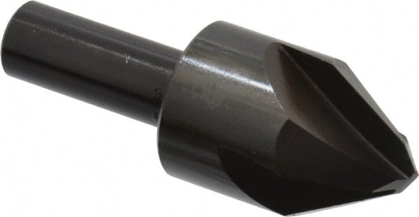 Hertel - 1" Head Diam, 1/2" Shank Diam, 4 Flute 60° High Speed Steel Countersink - Exact Tool & Supply