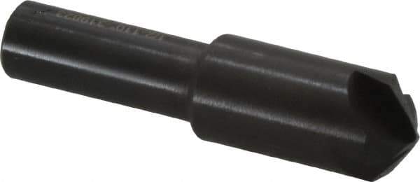 Hertel - 1/2" Head Diam, 3/8" Shank Diam, 4 Flute 110° High Speed Steel Countersink - 2-1/8" OAL, Straight Shank - Exact Tool & Supply