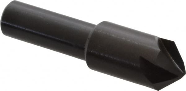 Hertel - 1/2" Head Diam, 3/8" Shank Diam, 4 Flute 90° High Speed Steel Countersink - Exact Tool & Supply
