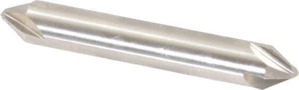 Hertel - 3/8" Head Diam, 3/8" Shank Diam, 4 Flute 60° High Speed Steel Countersink - 2-1/2" OAL, Straight Shank - Exact Tool & Supply